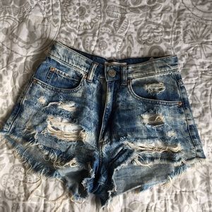 Garage jean shorts